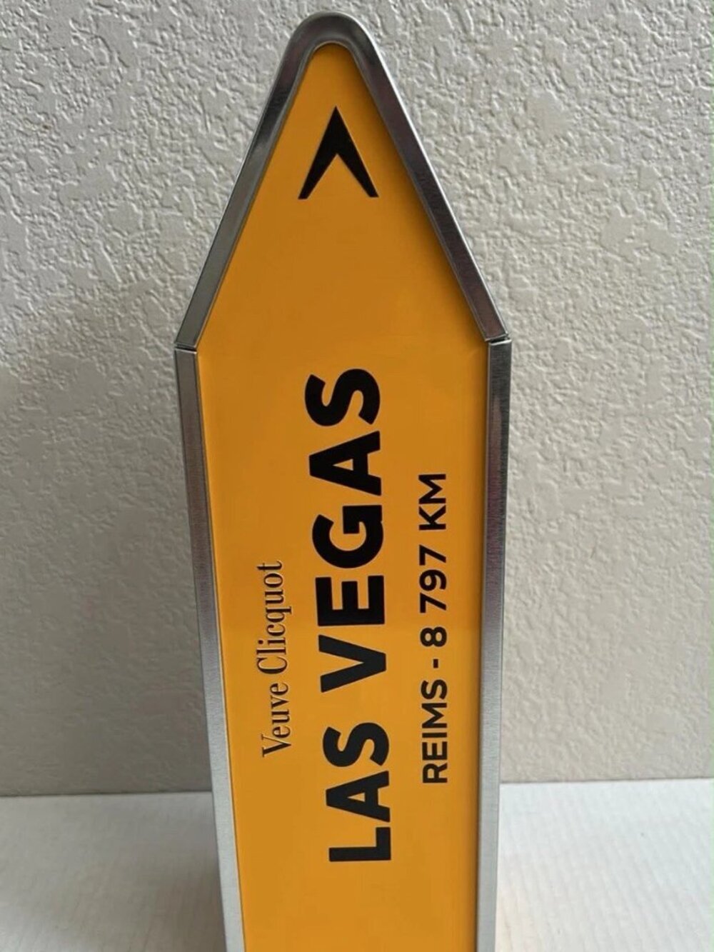 Veuve Clicquot Travel Collection Las Vegas Yellow Arrow Tin Gift Box